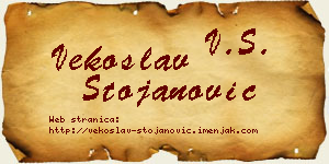 Vekoslav Stojanović vizit kartica